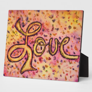 Placa Expositora Love Pintando poema de Purpurina glamoroso rosa Pl