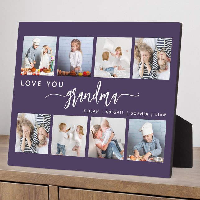 Placa Expositora Love You Grandma 8 Photo Collage Purple (Subido por el creador)