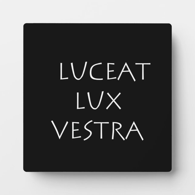 Placa Expositora Luceat lux vestra (Frente)