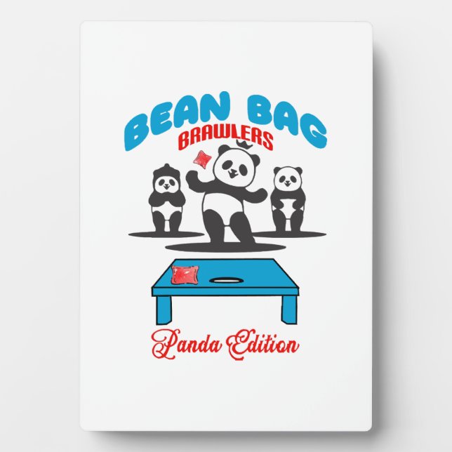 Placa Expositora Luchadores de Bolsa de Frijoles - Panda (Frente)