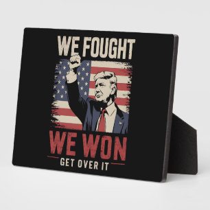 Placa Expositora Luchamos Ganamos Supéralo Trump 47º Presidente
