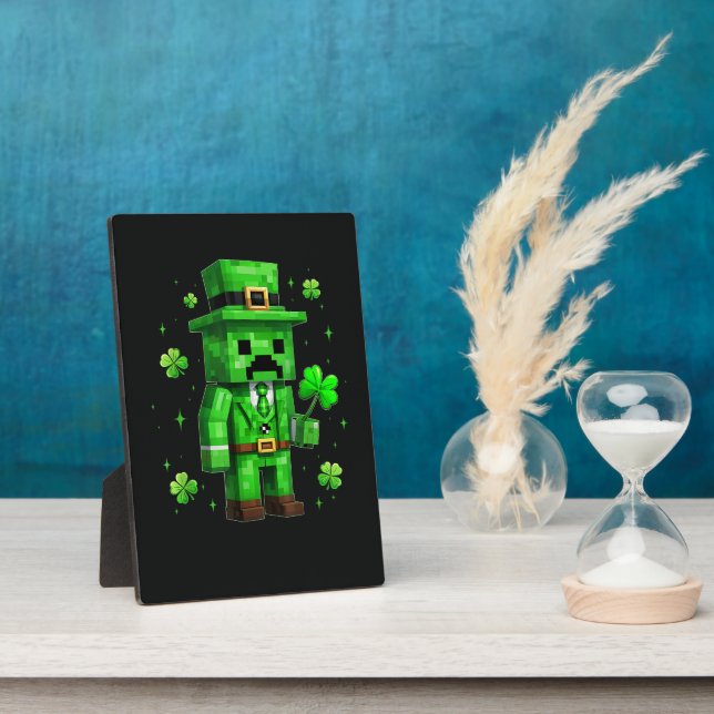 Placa Expositora Lucky Leprechaun Funny St Patrick's Day Video Game (Lado)