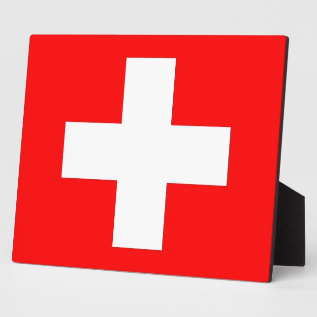 Placa Expositora Lugar de bandera de Suiza (Lado)