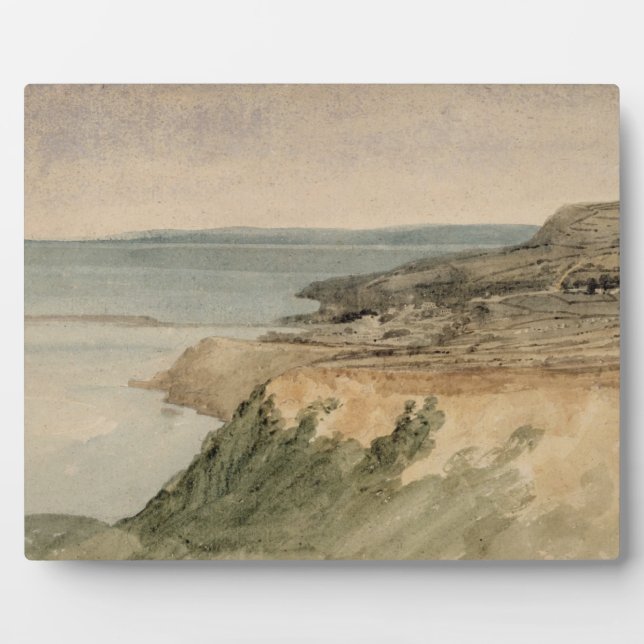 Placa Expositora Lyme Regis, Dorset, c.1797 (con lápiz sobre el tex (Frente)