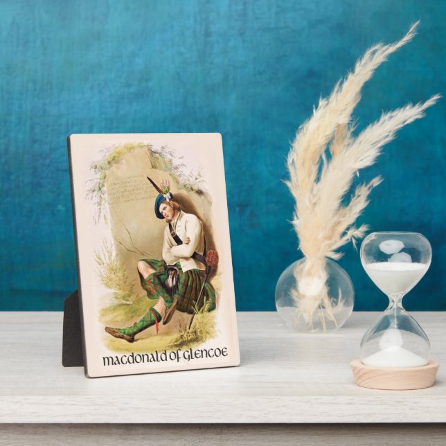 Placa Expositora MacDonald de Glencoe Clans de Scotland McIan (Lado)