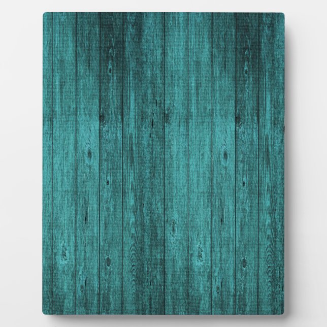 Placa Expositora madera azul (Frente)