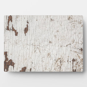 Placa Expositora Madera pintada de blanco vintage