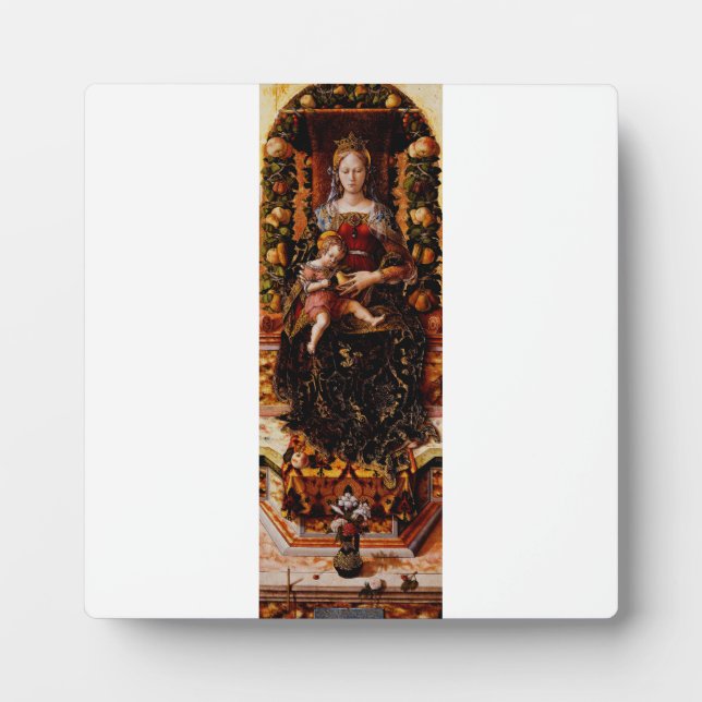 Placa Expositora Madonna della Candeletta por Carlo Crivelli (Frente)