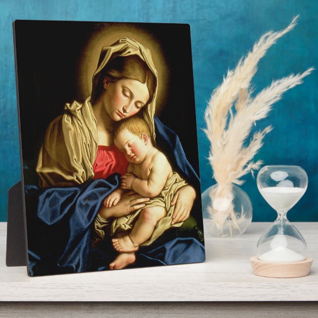 Placa Expositora Madonna y niño Jesús - Sassoferrato (Lado)