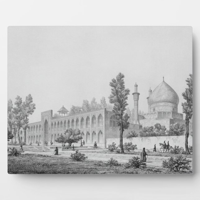 Placa Expositora Madrasa-yi Masjid-i Shah Sultan Hussein, en Isfaha (Frente)