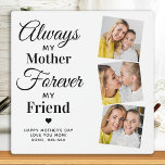 Placa Expositora Madre madre hija cita personalizada 3 foto<br><div class="desc">Sorpresa mamá este Día de la Madre con una placa fotográfica personalizada de 3. "Siempre mi madre, por siempre mi amigo" Personaliza esta placa madre con fotos, mensajes y nombres favoritos. Visita nuestra colección para ver los mejores regalos del día de mamá y regalos personalizados de mamá. DERECHOS RESERVADOS ©...</div>