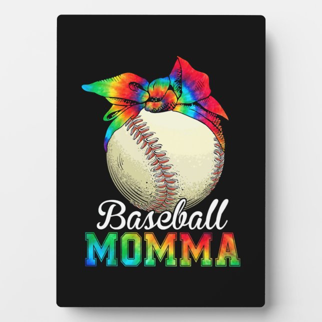 Placa Expositora Madre mami de béisbol cumpleaños (Frente)