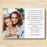 Placa Expositora Madrina y Personalizado infantil Plaque con Easel<br><div class="desc">placa para padrino y padrino</div>