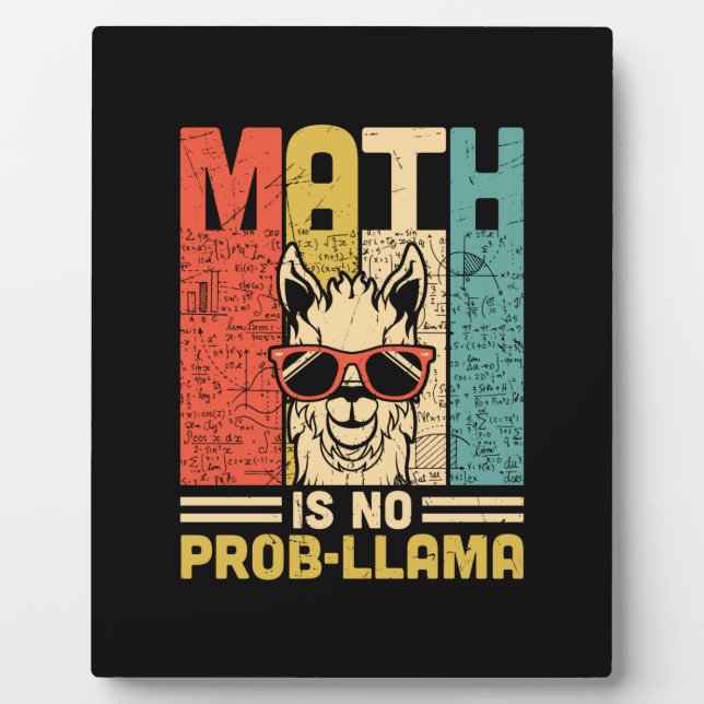 Placa Expositora Maestra Matemática No Es Problema (Frente)