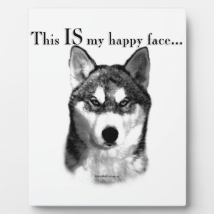 Placa Expositora Malamute Happy Face