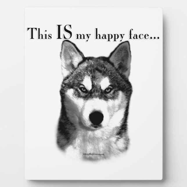 Placa Expositora Malamute Happy Face (Frente)