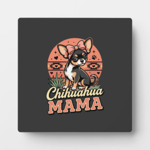 Placa Expositora Mamá Chihuahua linda lazo perro mamá
