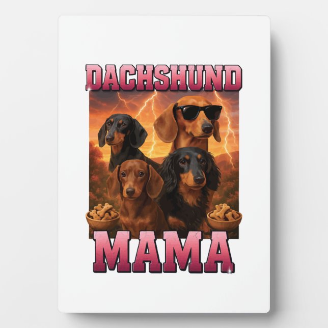 Placa Expositora Mamá Dachshund (Frente)