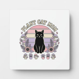 Placa Expositora Mamá Gato Planta Gato Plantas Cottagecore Vintage
