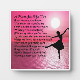 Placa Expositora Mamá Poem Plaque - Ballerina Design