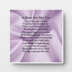 Placa Expositora Mamá Poem Plaque - Lilac