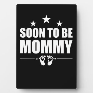 Placa Expositora Mamá Pronto Anuncio de Embarazo Revelación Mamá