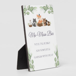Placa Expositora mamáes de animales de bosque-mosa bar tabletop ase