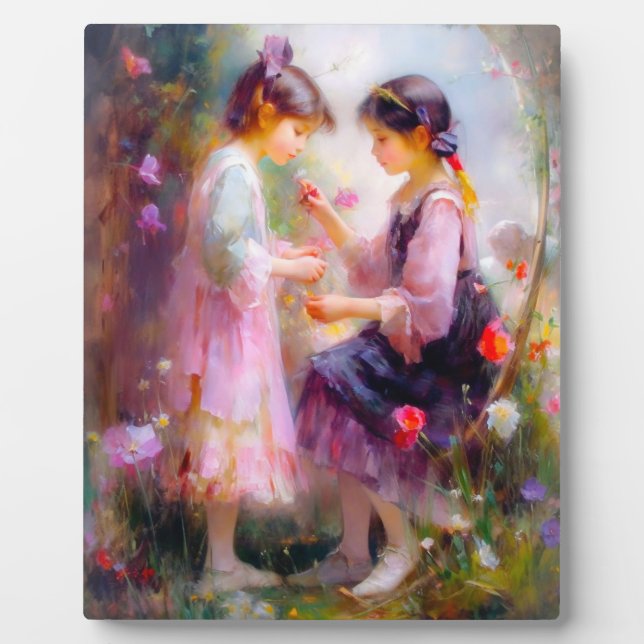 Placa Expositora Mañana en un jardín (Frente)