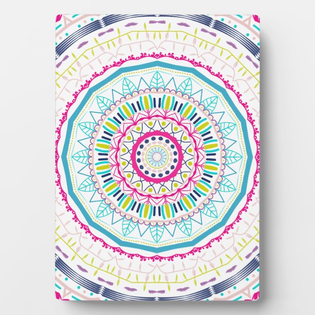 Placa Expositora mandala colorido (Frente)