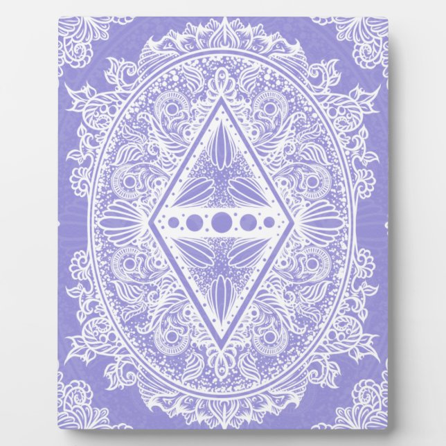 Placa Expositora Mandala de Diamante Celeste (Frente)