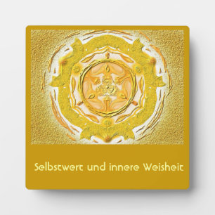 Placa Expositora Mandala-Meditationsplatte, klein I-M Gold
