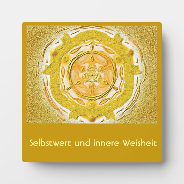 Placa Expositora Mandala-Meditationsplatte, klein I-M Gold (Frente)