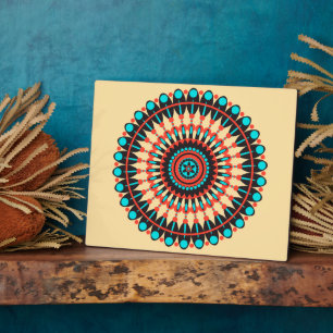 Placa Expositora Mandala nativa norteamericana