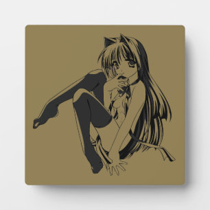 Placa Expositora Manga, Neko Gatita Animal Furry Kawaii Loli