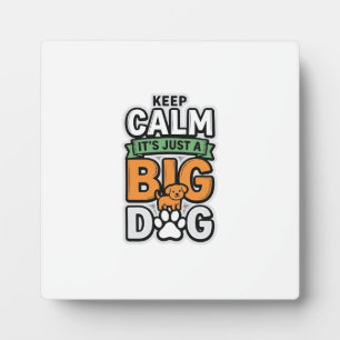 Placa Expositora Mantén la calma Gran perro Diseño vectorial vintag