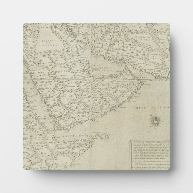 Placa Expositora Mapa antiguo del Cuerno de África (Frente)