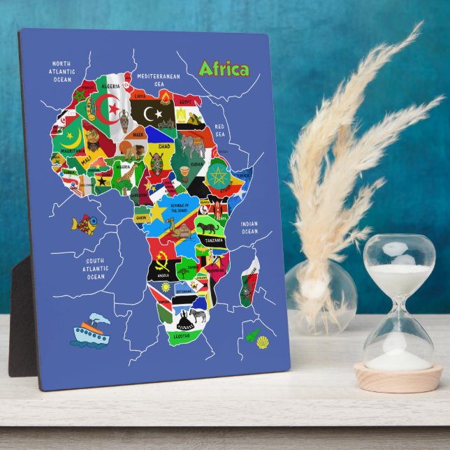 Placa Expositora Mapa de África (Lado)