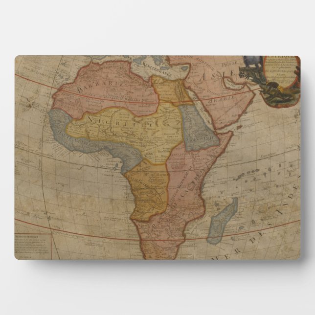 Placa Expositora Mapa de África | 1700 (Frente)