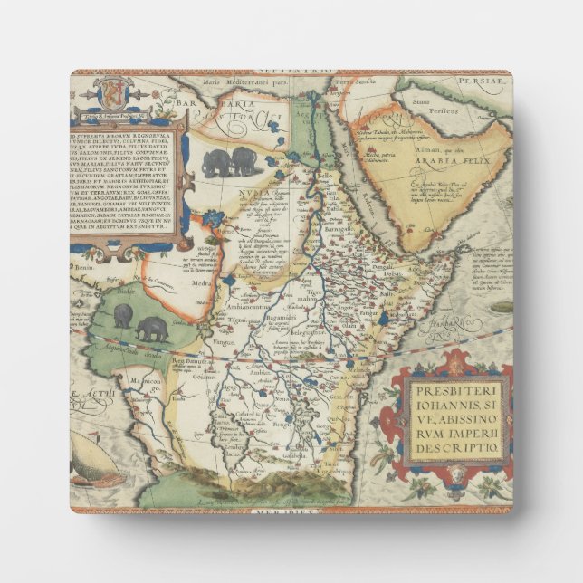 Placa Expositora Mapa de África y la Península Arábiga (Frente)