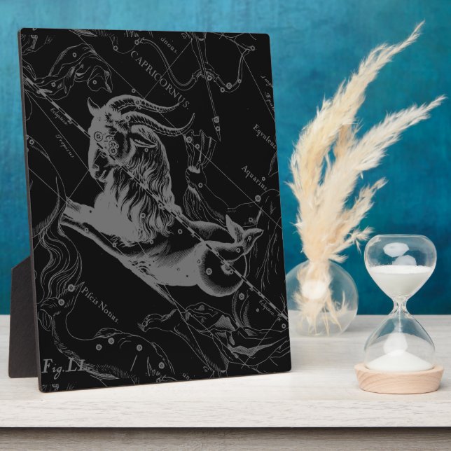 Placa Expositora Mapa de Constelación de Capricornio Hevelius Engra (Lado)