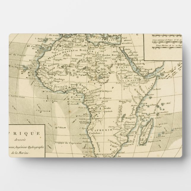 Placa Expositora Mapa de época de África (Frente)