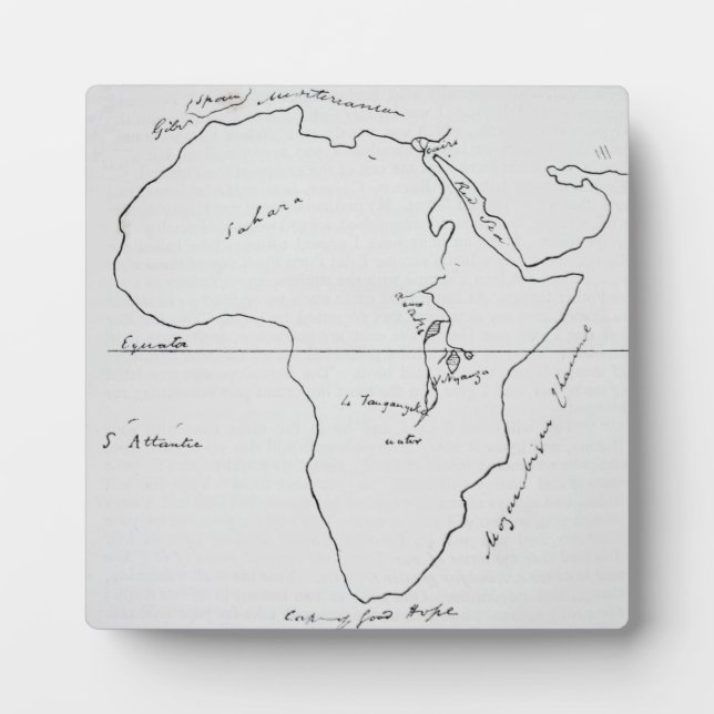 Placa Expositora Mapa de esbozos de África (Frente)