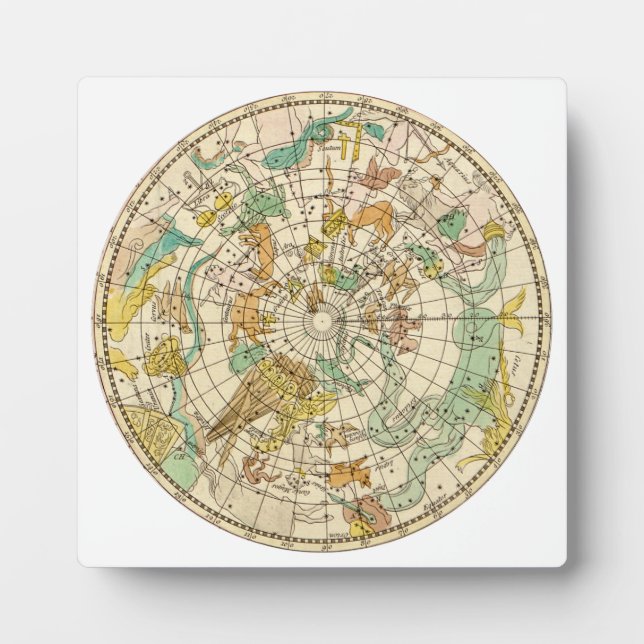 Placa Expositora Mapa de Estrellas del Cielo Austral y Mapa de Cons (Frente)