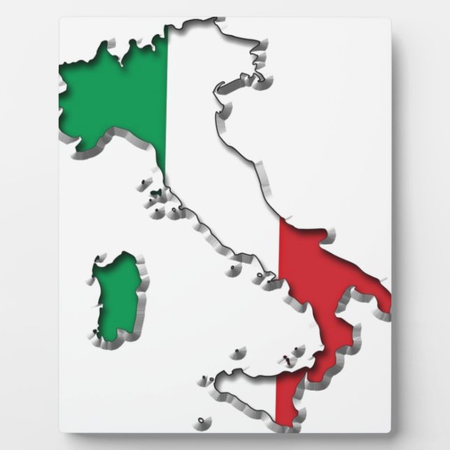 Placa Expositora Mapa de Italia (Frente)