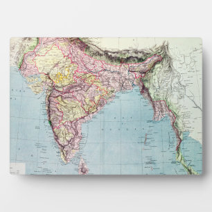 Placa Expositora Mapa de la Antigua India   1877