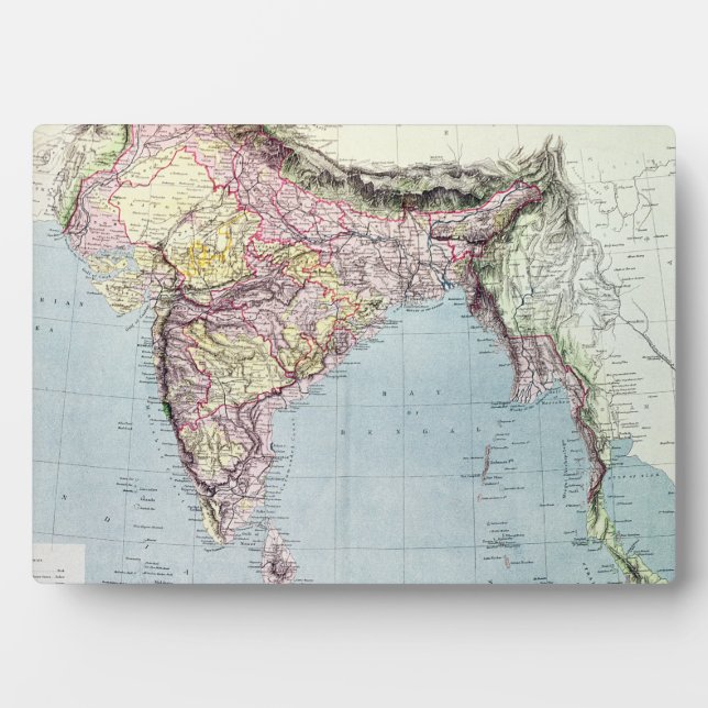 Placa Expositora Mapa de la Antigua India | 1877 (Frente)