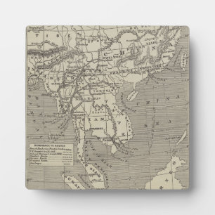 Placa Expositora Mapa de la ruta propuesta a China desde Birmania