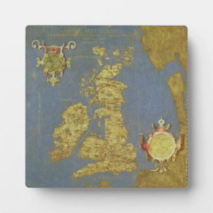 Placa Expositora Mapa de las Islas Británicas del siglo XVI
