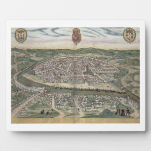 Placa Expositora Mapa de Sevilla, de 'Civitates Orbis Terrarum' por