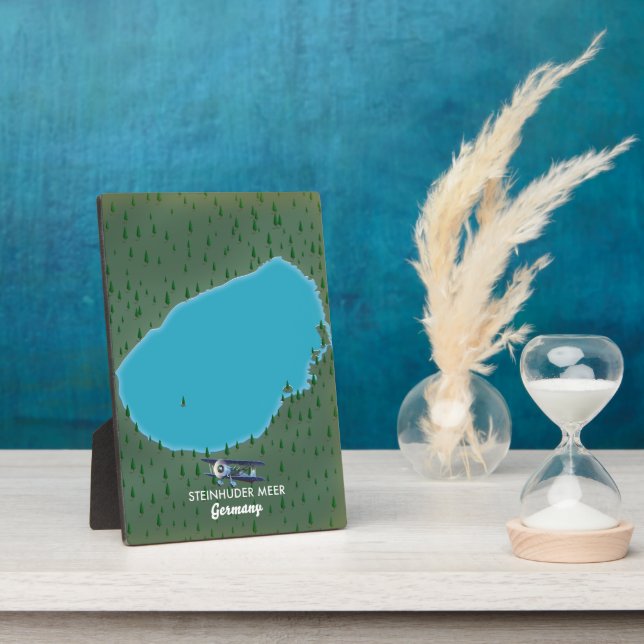 Placa Expositora Mapa de Steinhuder Meer Alemania (Lado)